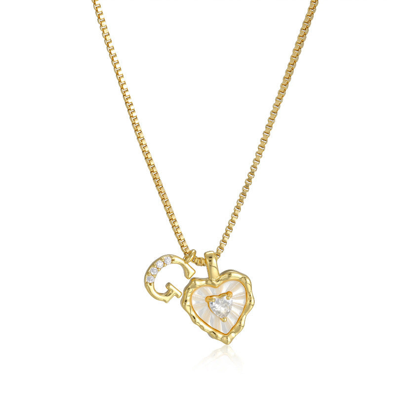Personalized Initial Heart Necklace For Her