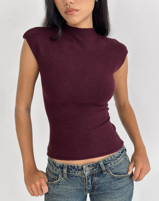 Hanuva Top in Knit Berry