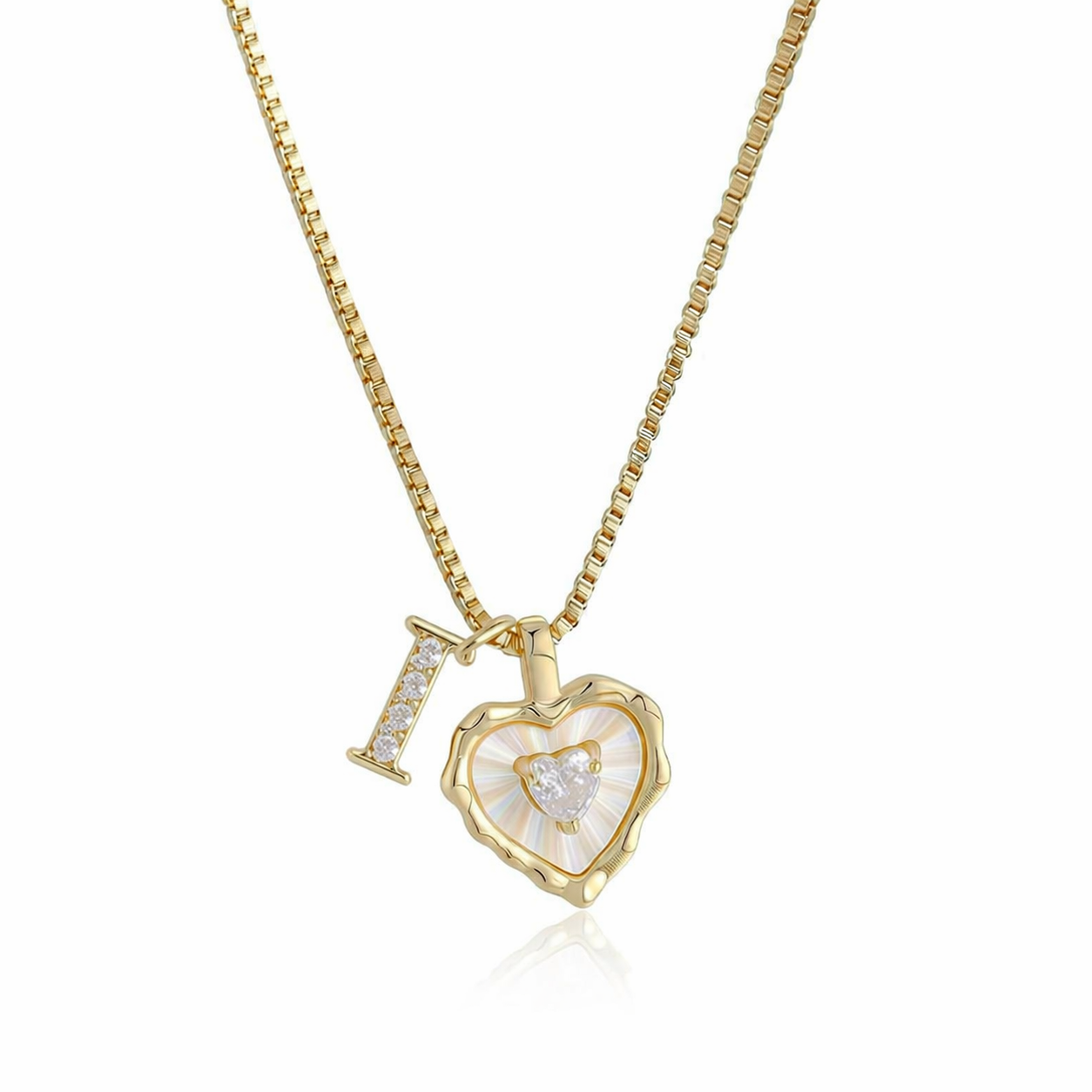 Personalized Initial Heart Necklace For Her
