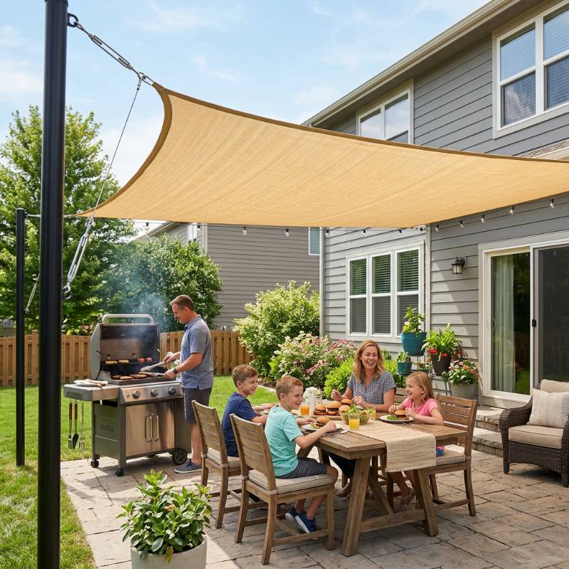 Outdoor Shade Cloth for Patio, Garden & Pergola – Breathable Sun Shade Solution
