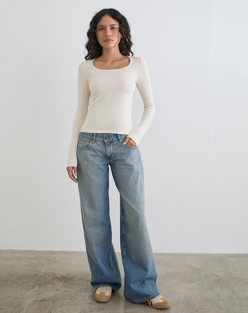 Janana Long Sleeve Top in Cotton Tofu