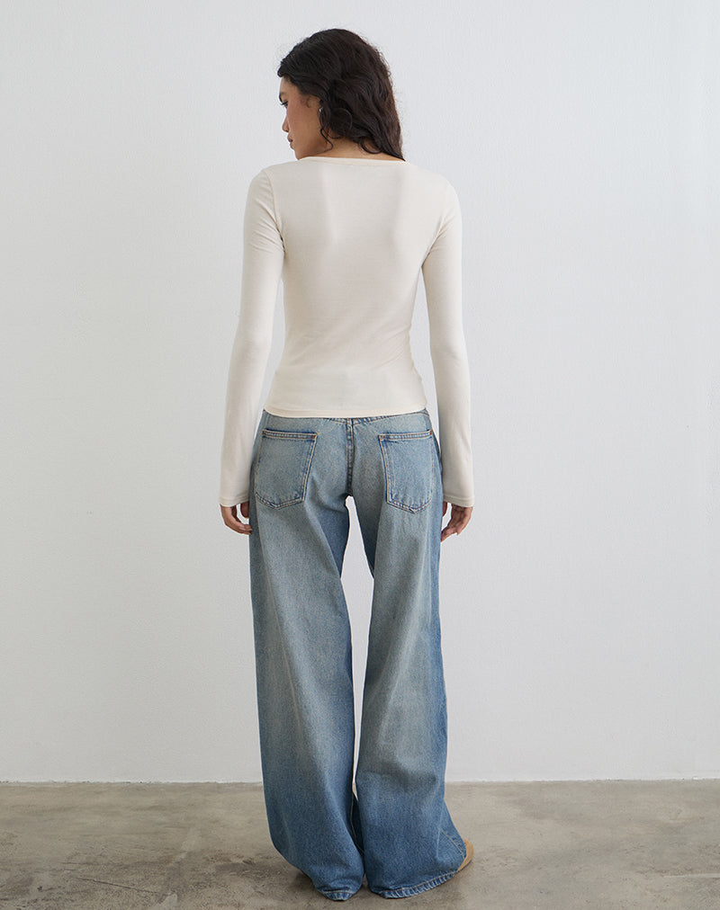Janana Long Sleeve Top in Cotton Tofu