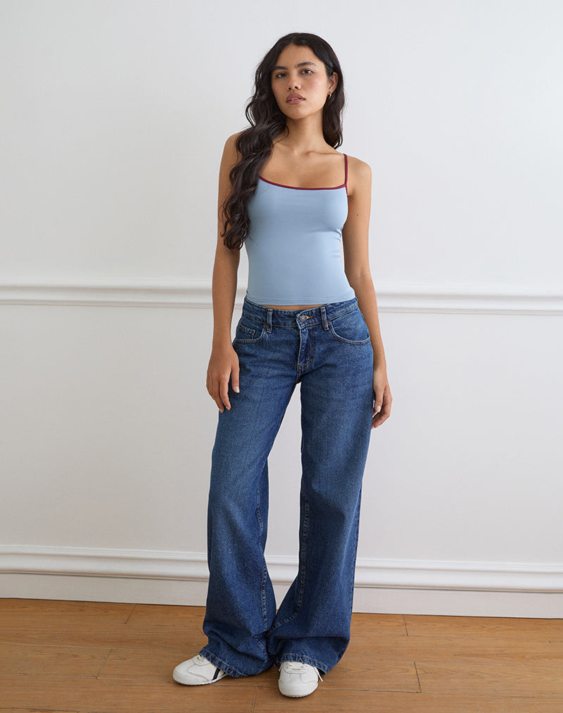 Jasila Vest Top in Blue