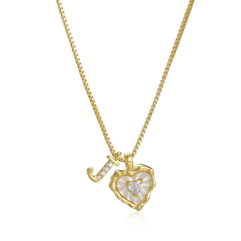 Personalized Initial Heart Necklace For Her