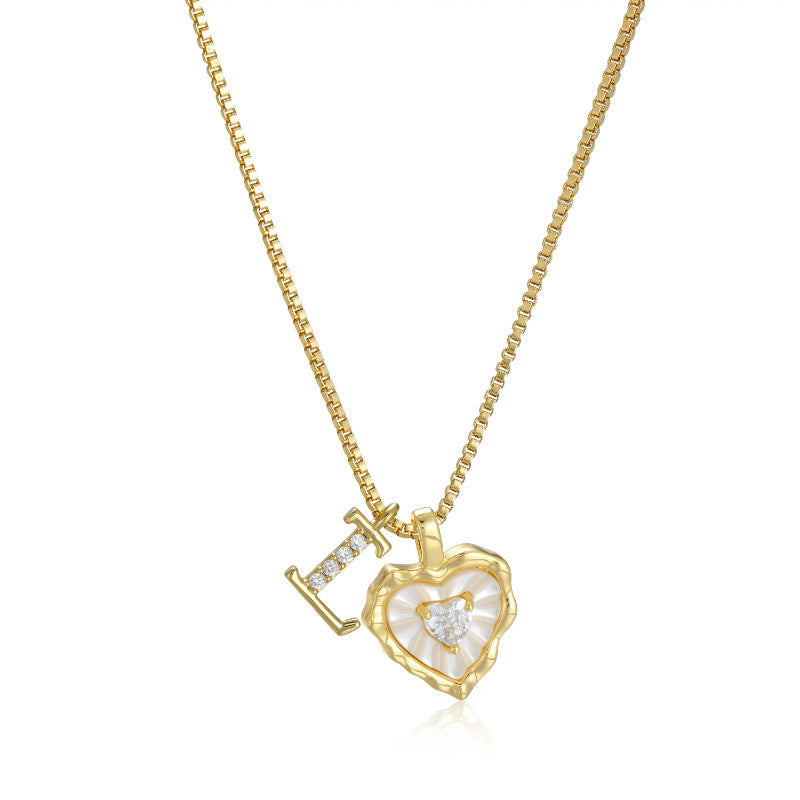 Personalized Initial Heart Necklace For Her