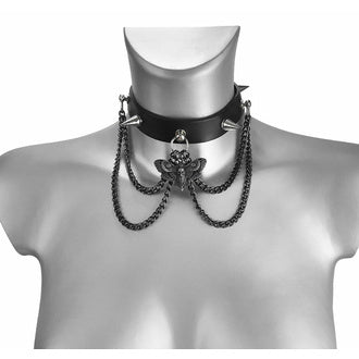 Chain DEATH'S HEAD SPIKE CHOKER