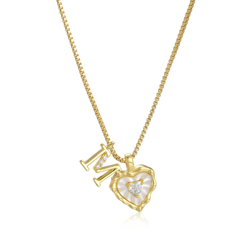 Personalized Initial Heart Necklace For Her