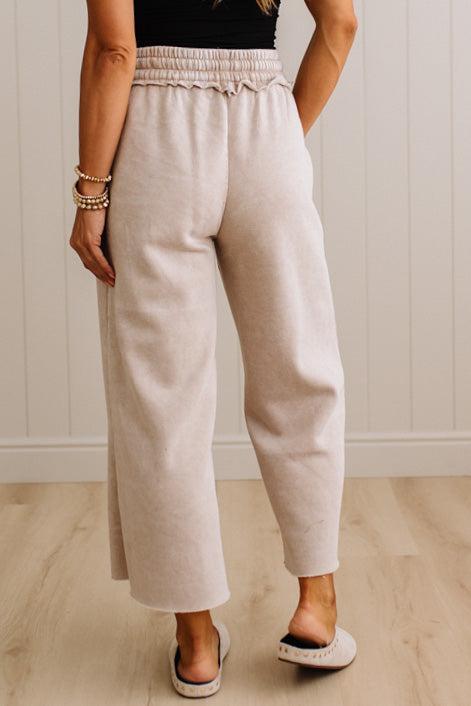 Mineral Wash Wide Leg Crop Sweats