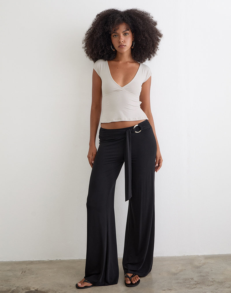 Netan Crossover Top in Cannoli Cream