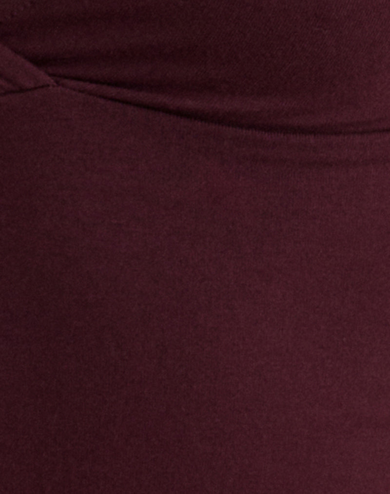 Netan Crossover Top in Dark Plum