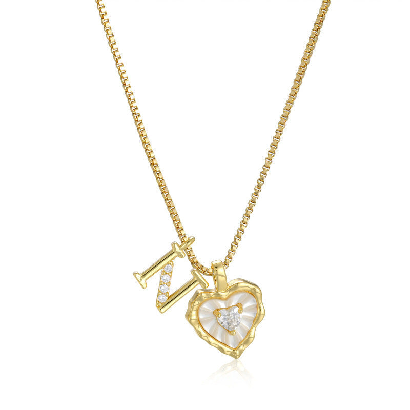 Personalized Initial Heart Necklace For Her