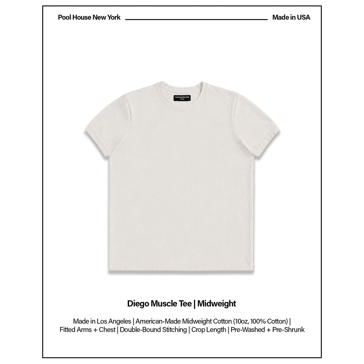 Diego Muscle Tee - Natural Cream