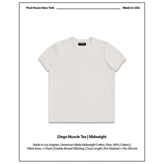 Diego Muscle Tee - Natural Cream