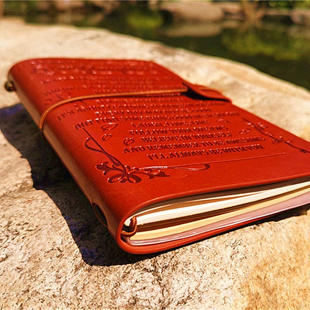 ❤️Best Gift🎁-Leather Writing Journal With Inspirational Quotes📒