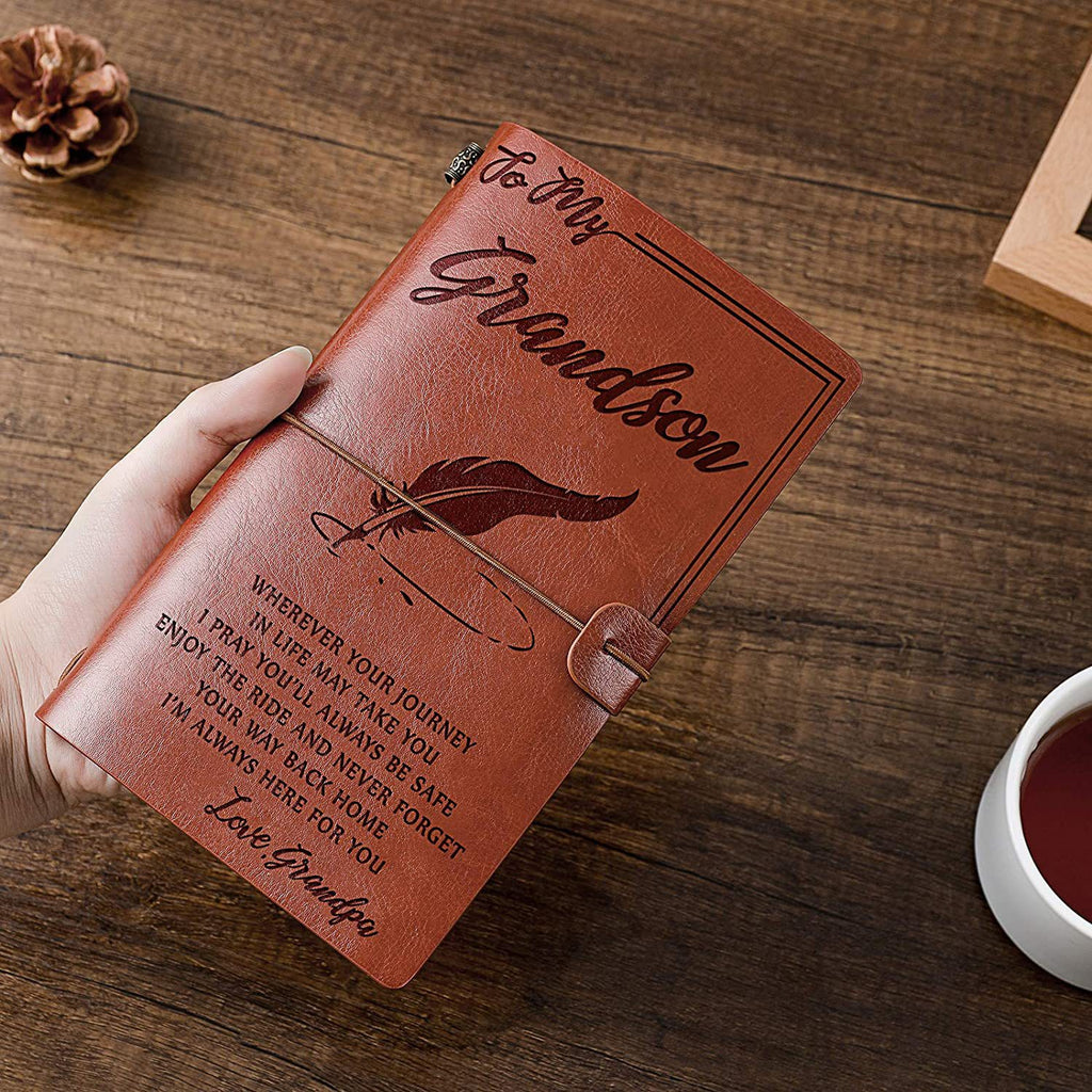 ❤️Best Gift🎁-Leather Writing Journal With Inspirational Quotes📒