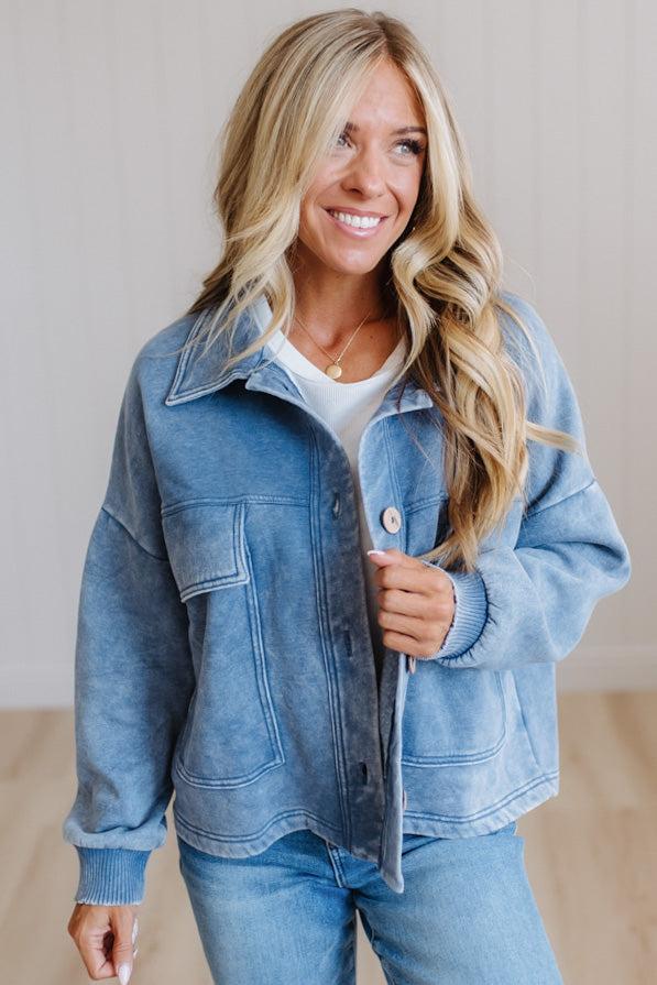 Ollie Acid Wash Fleece Jacket