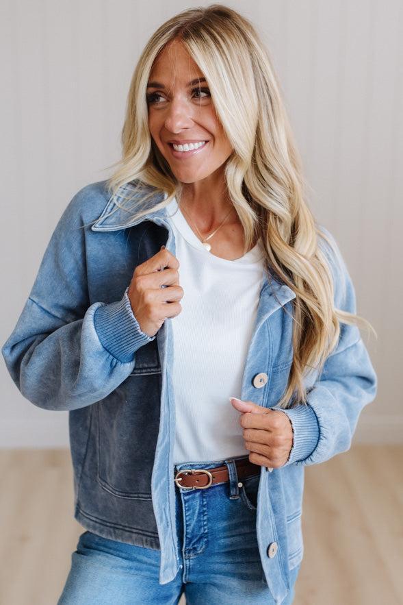 Ollie Acid Wash Fleece Jacket