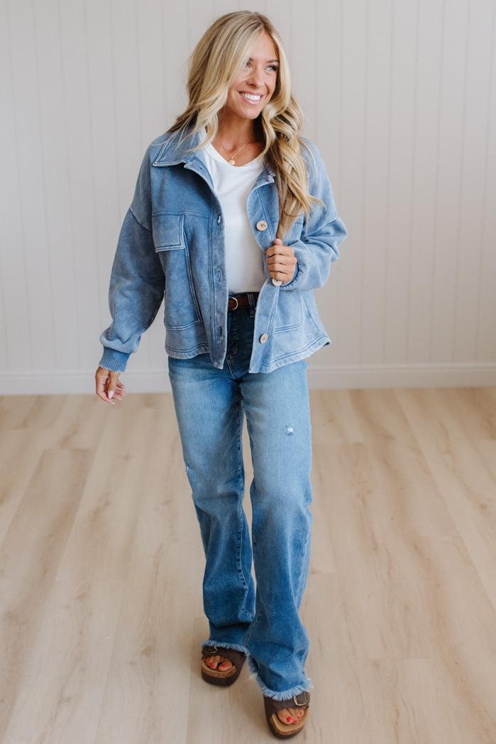Ollie Acid Wash Fleece Jacket