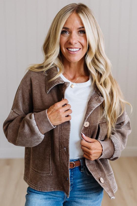 Ollie Acid Wash Fleece Jacket