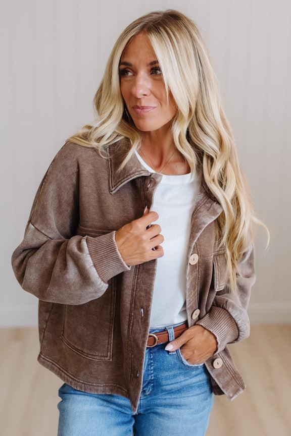 Ollie Acid Wash Fleece Jacket