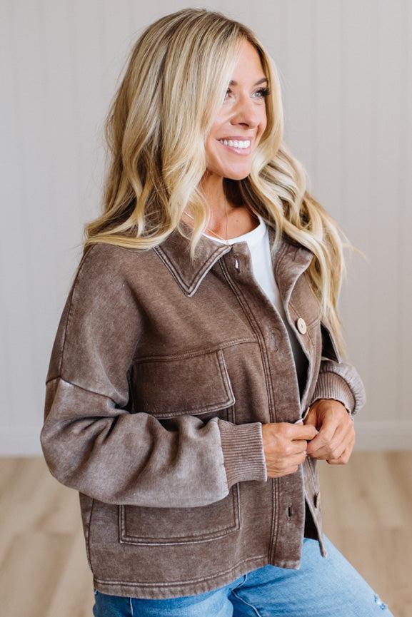 Ollie Acid Wash Fleece Jacket