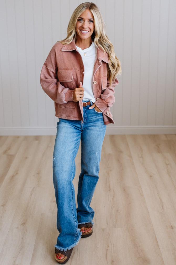 Ollie Acid Wash Fleece Jacket