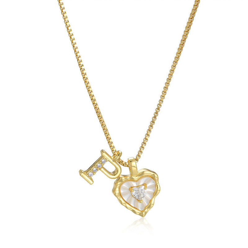 Personalized Initial Heart Necklace For Her