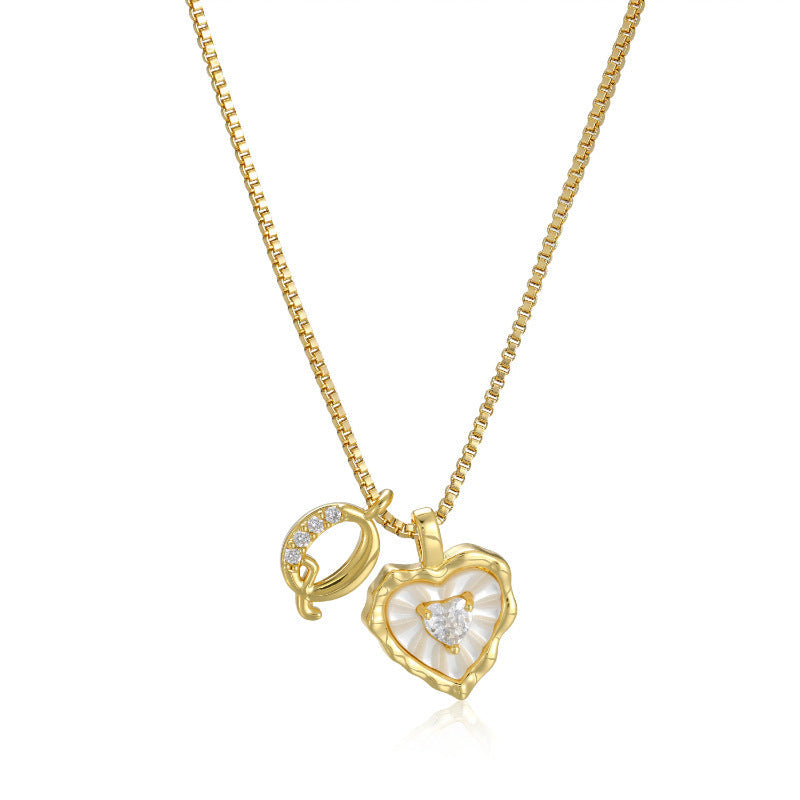 Personalized Initial Heart Necklace For Her