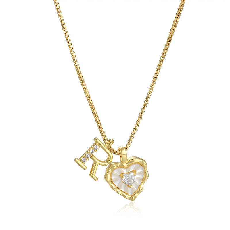 Personalized Initial Heart Necklace For Her