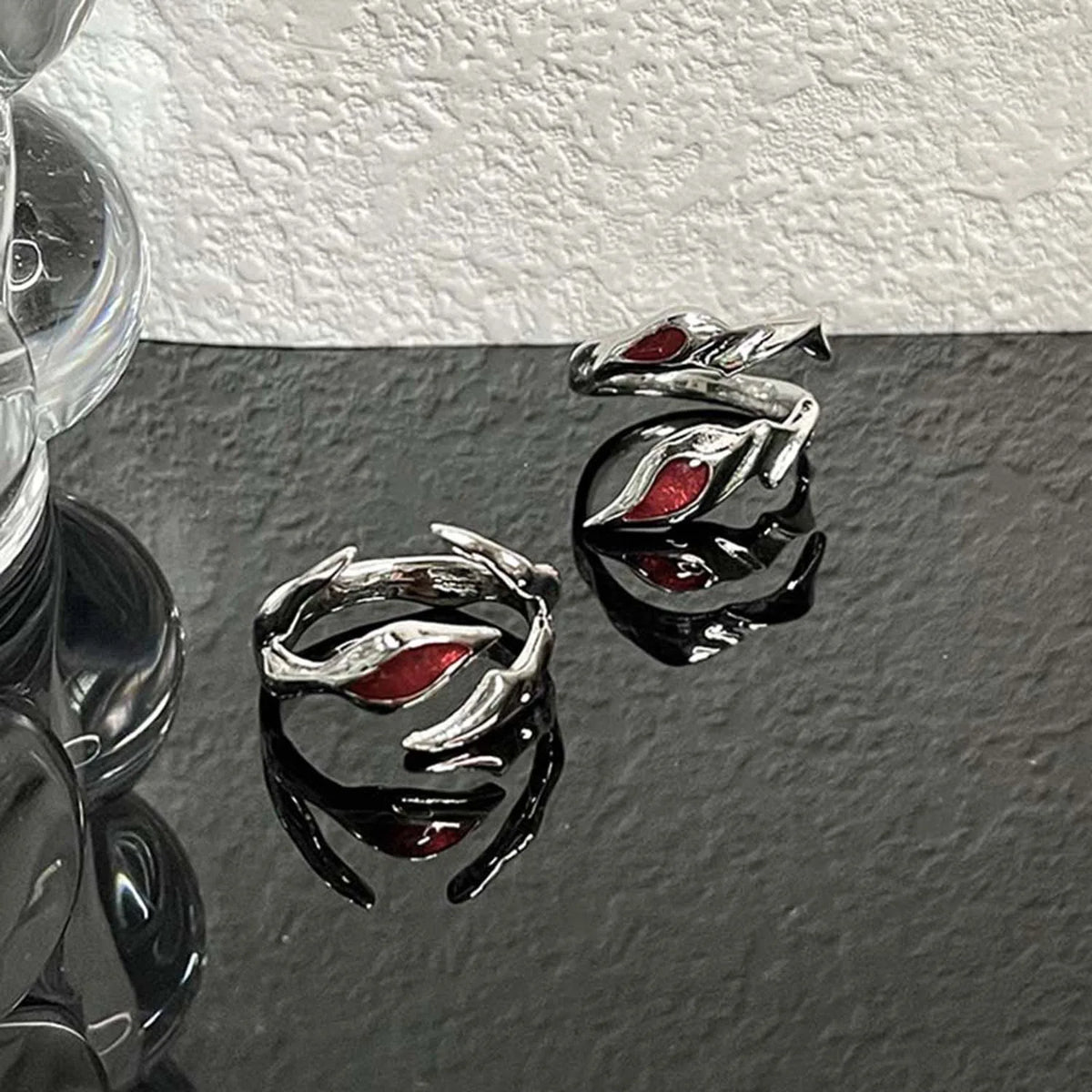 Gothic Red Crystal Ring