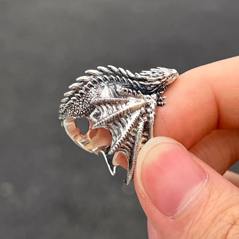 Dragon Pterosaur Wings Gothic Ring