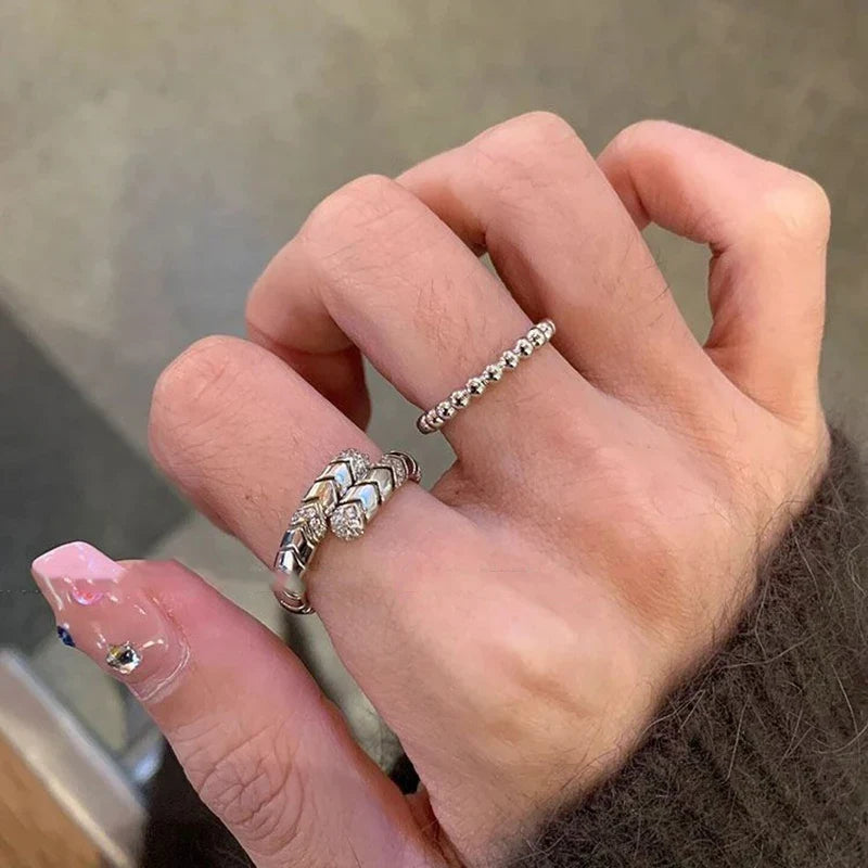 Punk Twine Sparkling Gothic Ring