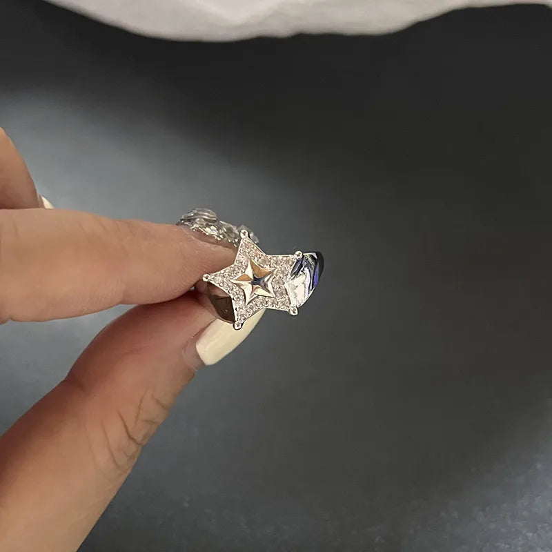 Colorful Stone Drip Rhinestone Gothic Ring