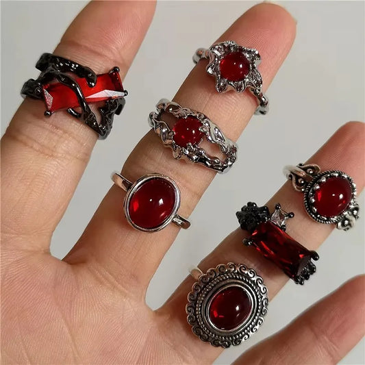 Antique Midi Bohemian Black Gothic Ring