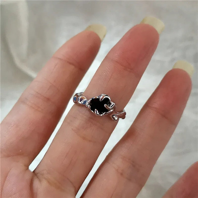 Gothic Cross Heart Luxury Ring