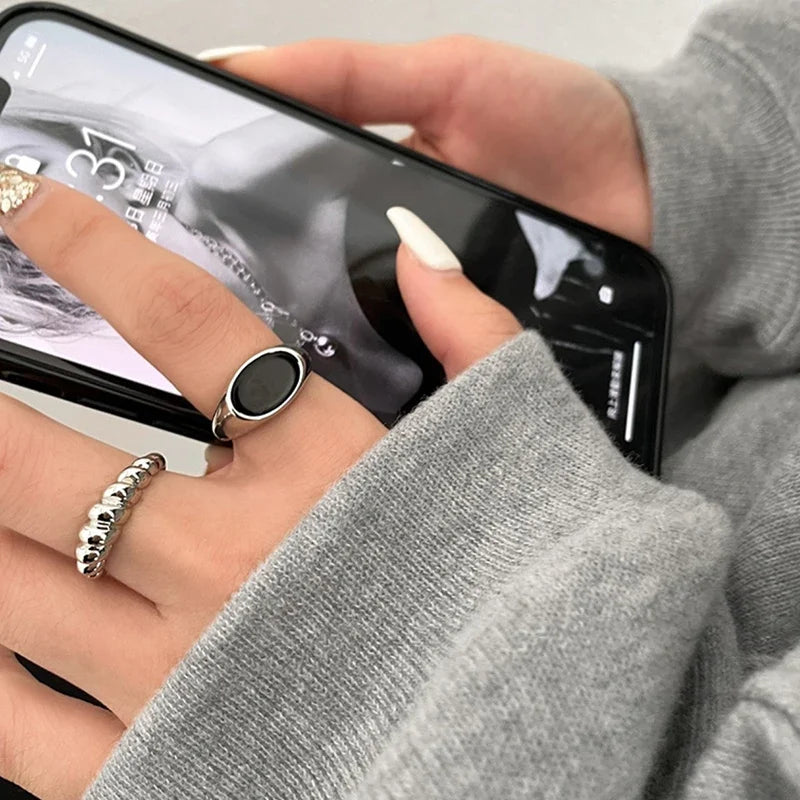 Trendy Gothic Geometric Ring