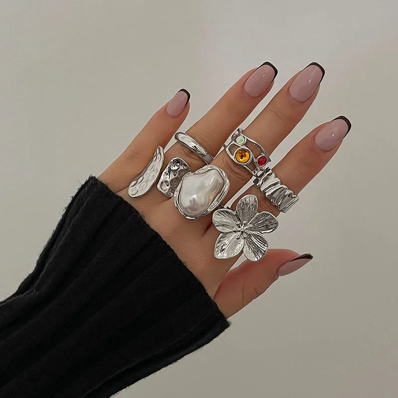 European Baroque Pearl Gothic Ring