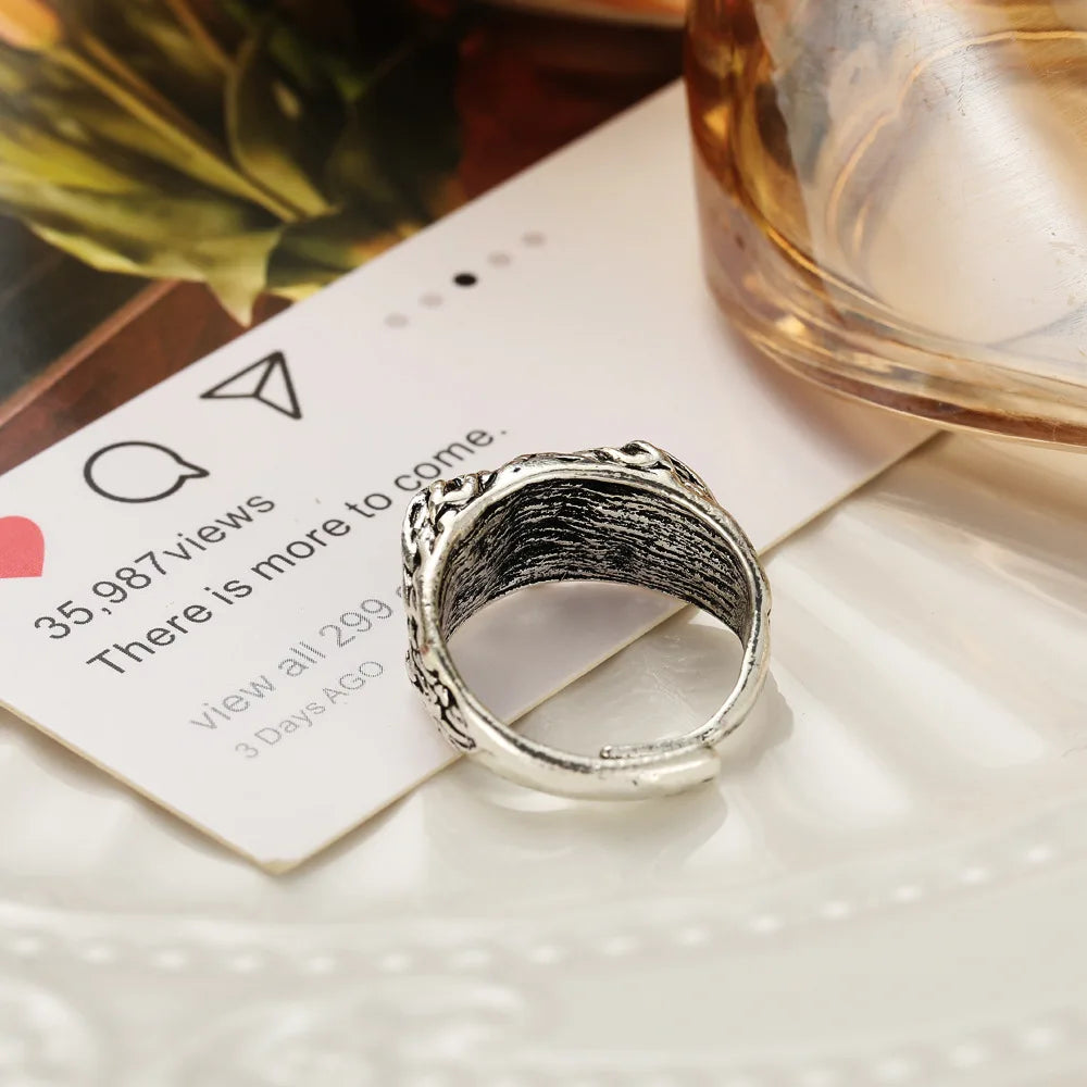 Vintage Owl Animal Gothic Ring