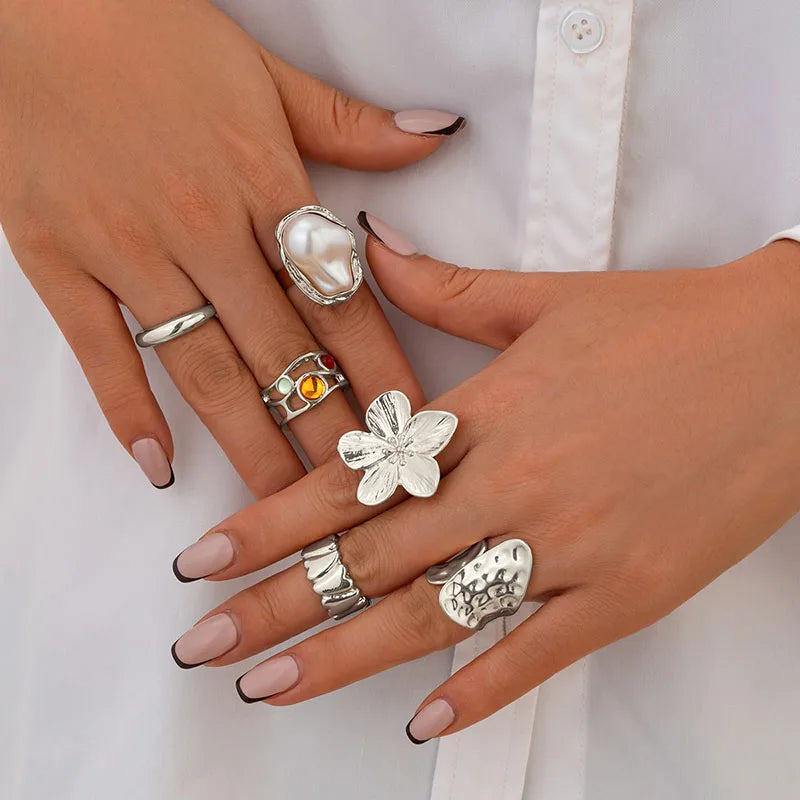 European Baroque Pearl Gothic Ring