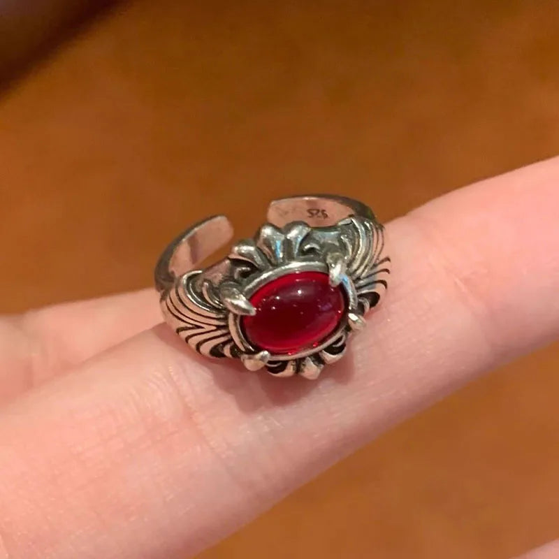 Vintage Gothic Zircon Cross Ring