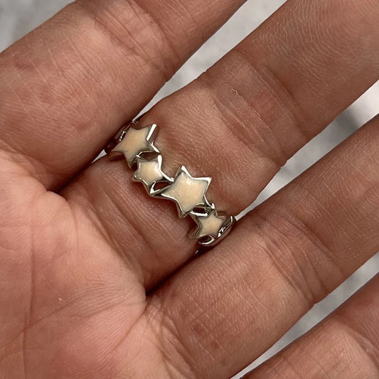 Y2K Crystal Heart Gothic Ring