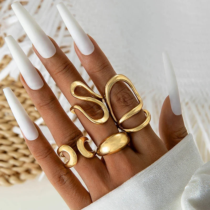 Geometric Lava Gothic Ring