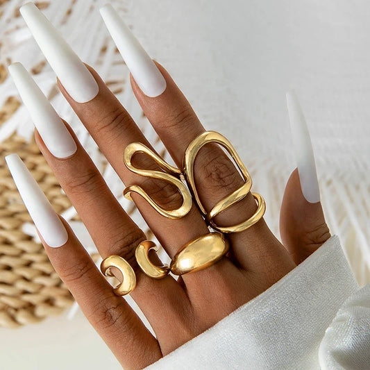 Geometric Lava Gothic Ring