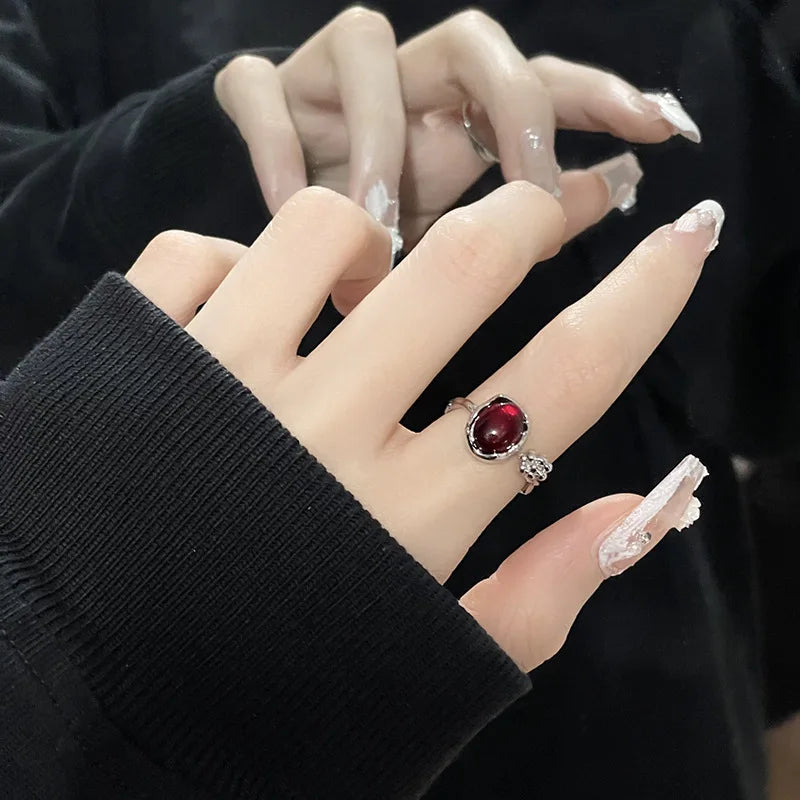 Black Gothic Ruby Ring