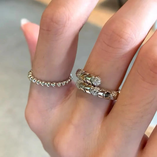 Punk Twine Sparkling Gothic Ring