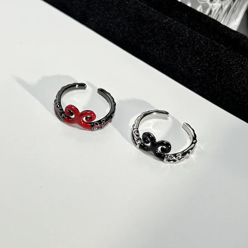 Minimalist Gothic Drunken Ghost Ring