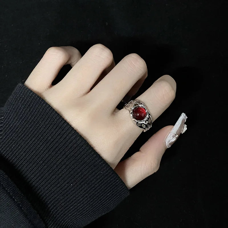 Black Gothic Ruby Ring