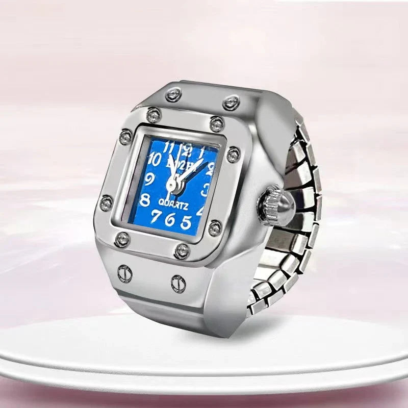 Vintage Punk Quartz Pocket Watch Gothic Ring
