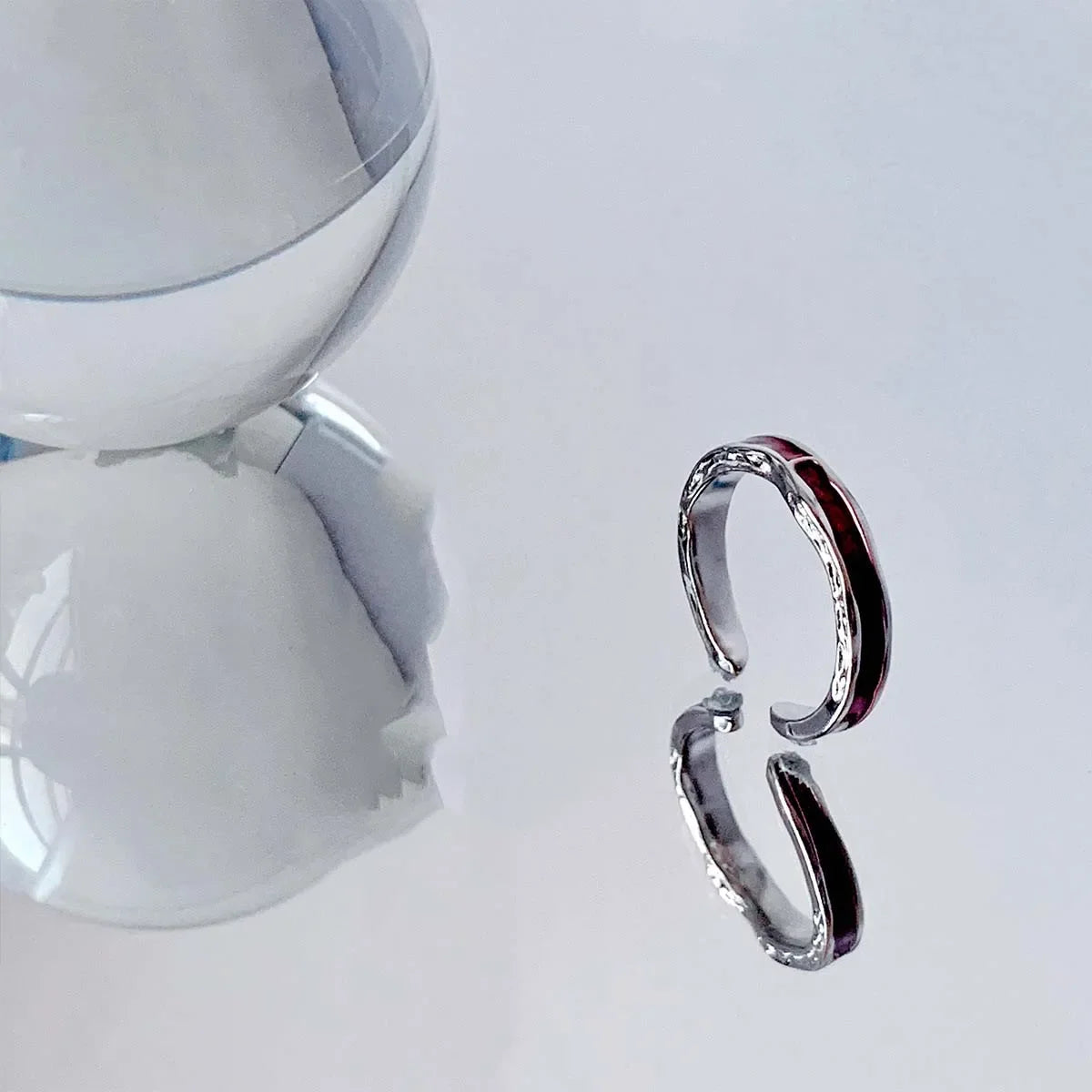 Y2K Red Drip Oil Gothic Ring