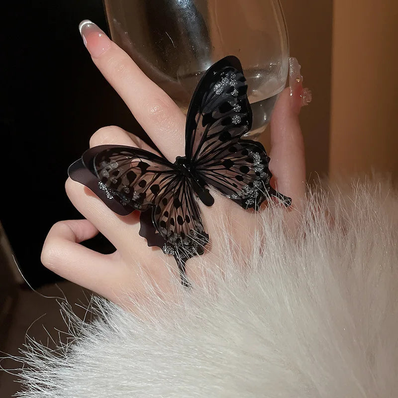 Large Butterfly Gothic Ring